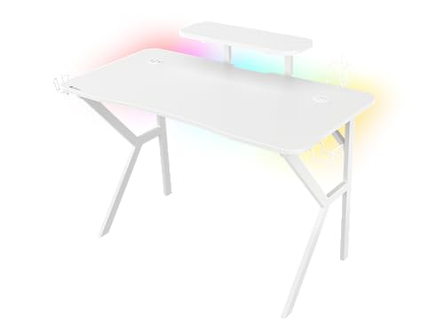 Genesis Gaming-Tisch Holm 320 RGB weiß Karbon