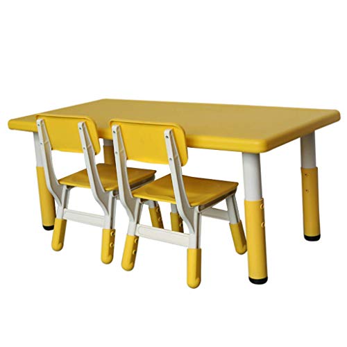 genral Kinder Tisch und 2 Stuhl Set Kunststoff Tischmöbel für Kinder Kleinkind Kreation Aktivität Schreibtisch zum Spielen Studieren im Schlafzimmer Spielzimmer Kindergarten
