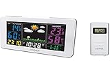 Denver Wetterstation 'WS-540' mit Außensensor, Alarmfunktion und Farbdisplay, sowie Messung von Temperatur und Luftfeuchtigkeit, weiß
