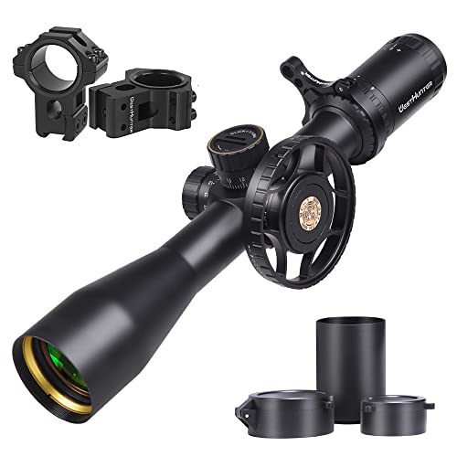 WestHunter Optics HD 4-16x44 FFP Scope, 30mm Tube First Focal Plane Tactical Wide Field of View Precision 1/10 MIL Riflescope | Reticle-A, Dovetail Shooting Kit B