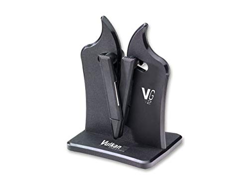 Vulkanus Unisex - Erwachsene Messerschärfer Classic G2 Schärfgerät, schwarz, One Size