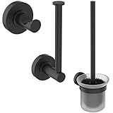 Ideal Standard WC-Bürste Set IOM mit Papierhalter und Haken Silk Black