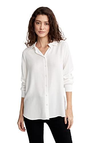 DeFacto Damen Z6472AZ Tunic Shirt, Ecru, XL