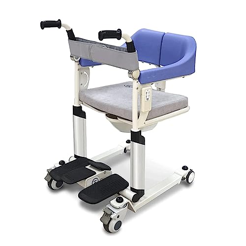 Patientenlift-Transfer-Mobilitätsstuhl Medizinischer Lift-Transferstuhl mit 180° geteiltem Sitz, hydraulischer Lift-Rollstuhl mit Töpfchen-Sturzschutz-Transfer, 265-Pfund-Patientenlifter