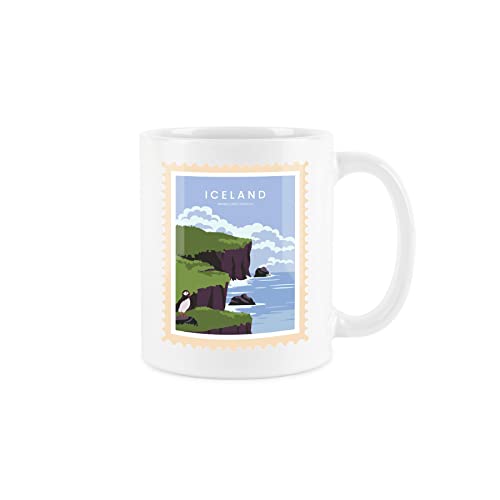 Purely Home Island-Tasse – Reisestempel Reiseziel Reykjavik Urlaub Tasse Kaffee/Tee Geschenk
