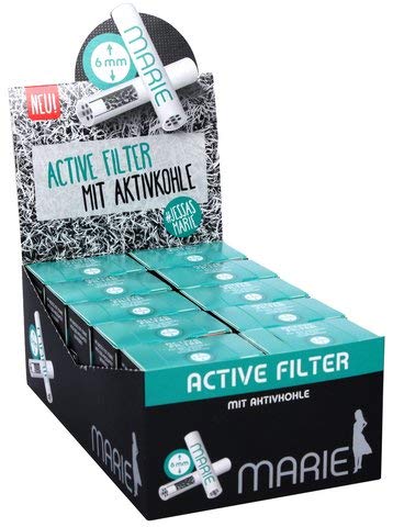 Marie Active Filter, Aktivkohlefilter 6mm, 10 Packungen mit je 34 Stück