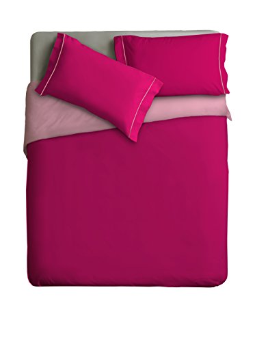 Ipersan 1-Size zweifarbig Bettbezug Fuchsie/rose 155x240cm