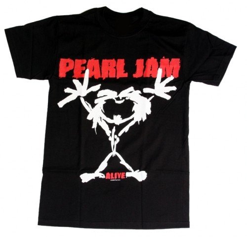 Coole-Fun-T-Shirts T-Shirt Pearl Jam - Stickman, schwarz, XL, FT14