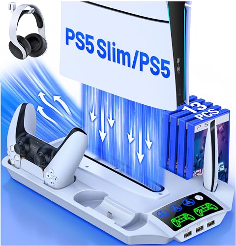 HELLCOOL PS5 Ständer, Standfuß für PS5 Disc/Digital Edition,PS5 Zubehör für Playstation 5 Konsole S6000