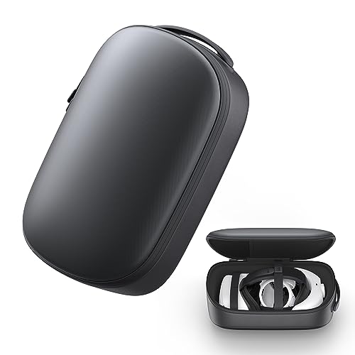 KIWI design Tragetasche Kompatibel mit Quest 2, mit Lens Schutzpad, Tragbare Hartschale für VR Headset