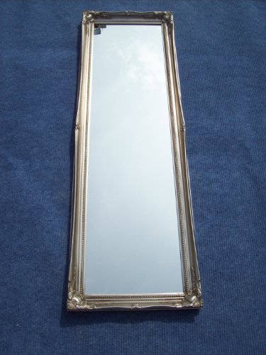 Mirror Verband im französischen Shabby-Chic-Stil, Antik-Stil, Gesamtgröße 125 x 40 cm, 124 x 41 cm