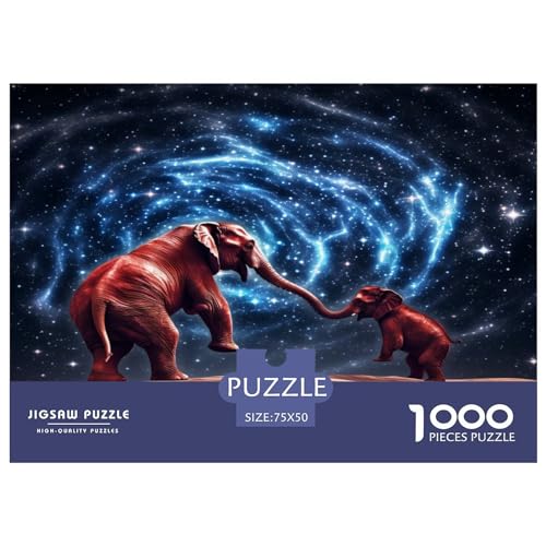 Starry Sky Elephant 1000 Teile Puzzle Für Erwachsene Family Challenging Games Educational Game Geburtstag Moderne Wohnkultur Stress Relief Toy 1000pcs (75x50cm)