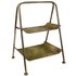 Etagere Metall gold Antik-Stil 2 Stöckig Servierschale Deko Servierständer 44cm