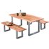 SIT Tisch »TOPS&TABLES«, HxT: 77 x 100 cm, Holz - braun | silberfarben