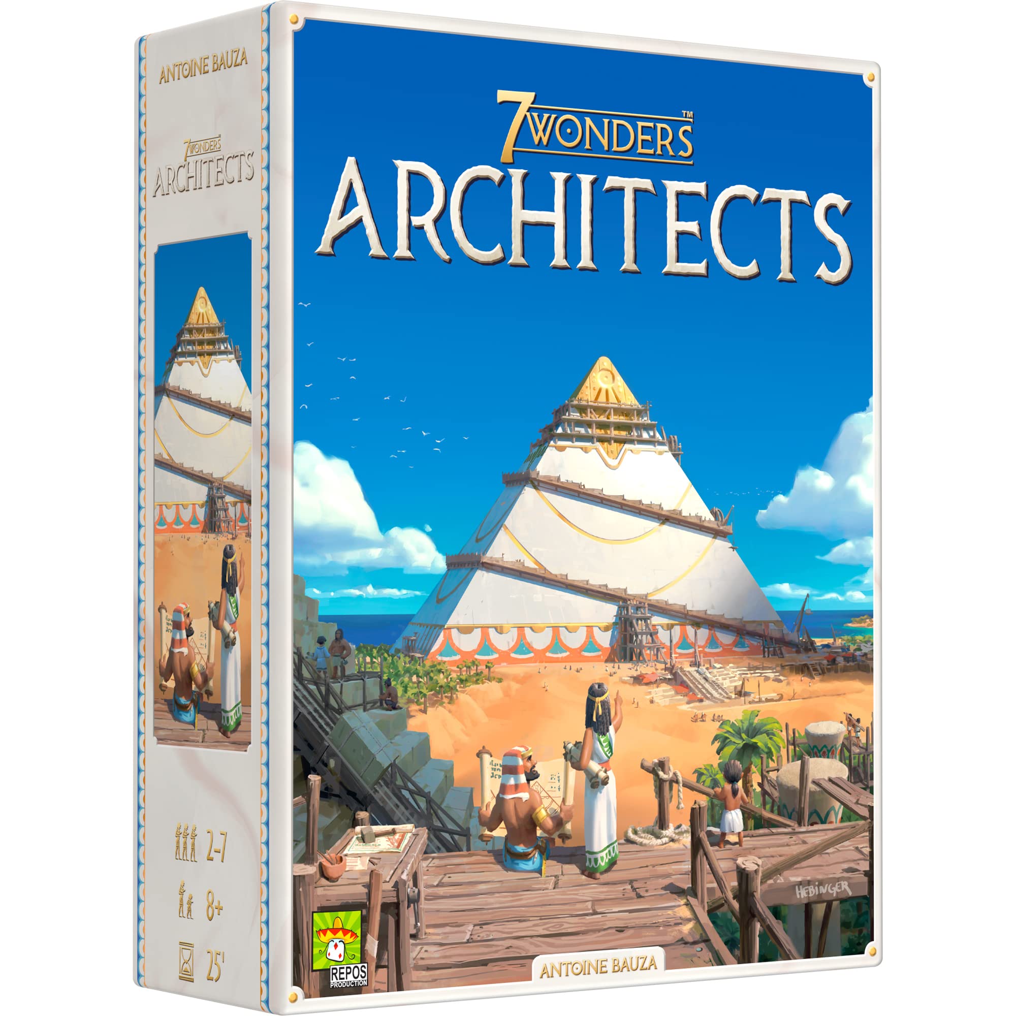 Repos Production, 7 Wonders Architects, Board Game, Ages 8+, 2-7 Players, 25 Minutes Playing Time