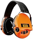 Sordin Supreme Pro-X aktiver Kapsel-Gehörschutz - EN 352 - mit Lederband & Schaumkissen - Orange