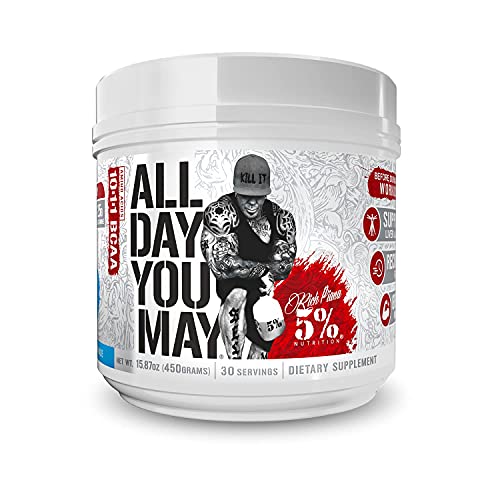 Rich Piana 5% Nutrition All Day You May, 435g Dose , Blueberry Lemonade