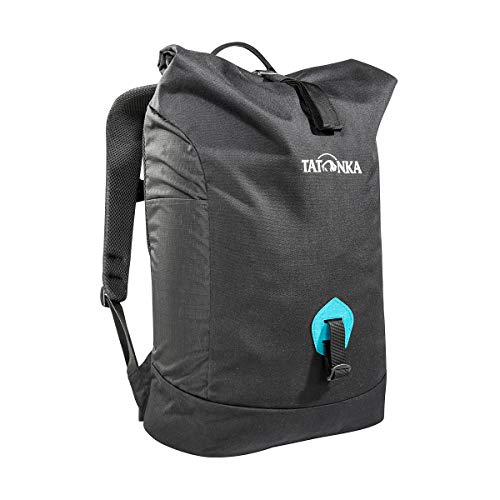 Tatonka Kurierrucksack Grip Rolltop Pack S - Daypack mit 10-Jahren Produkt-Garantie und 13" Laptopfach - Tagesrucksack für Damen und Herren - 25 Liter - schwarz