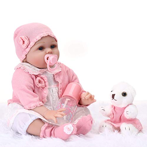 ZIYIUI Reborn Babys Puppen Silikon Mädchen Handgefertigt Reborn Babypuppen Dolls Neugeborenes 22 Zoll Lebensechtes Puppe