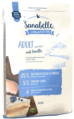 Sanabelle Adult mit Forelle | Katzentrockenfutter für ausgewachsene Katzen (ab dem 12. Monat) | 6 x 400 g