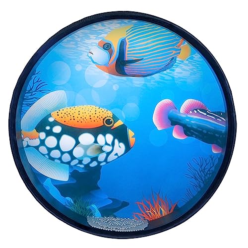 Yuikome Wave Drum Ocean Type Wave Drum Orff Percussion Instrument Big Wave Sound Drum Music Color + Blue