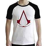 ABYstyle - Assassin's Creed - T-Shirt - Crest - Herren - Weiß & Schwarz (S)