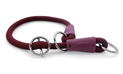 Morso Half Slip Halsband voor Hond Soft Rope gerecycled Plum paars 45x1 cm