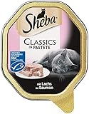 Sheba Katzenfutter Nassfutter Classics in Pastete mit Lachs, 85g