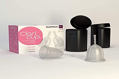 Claripharm Duopack Claricup Menstruationstasse Größe, Transparent, 2 stück
