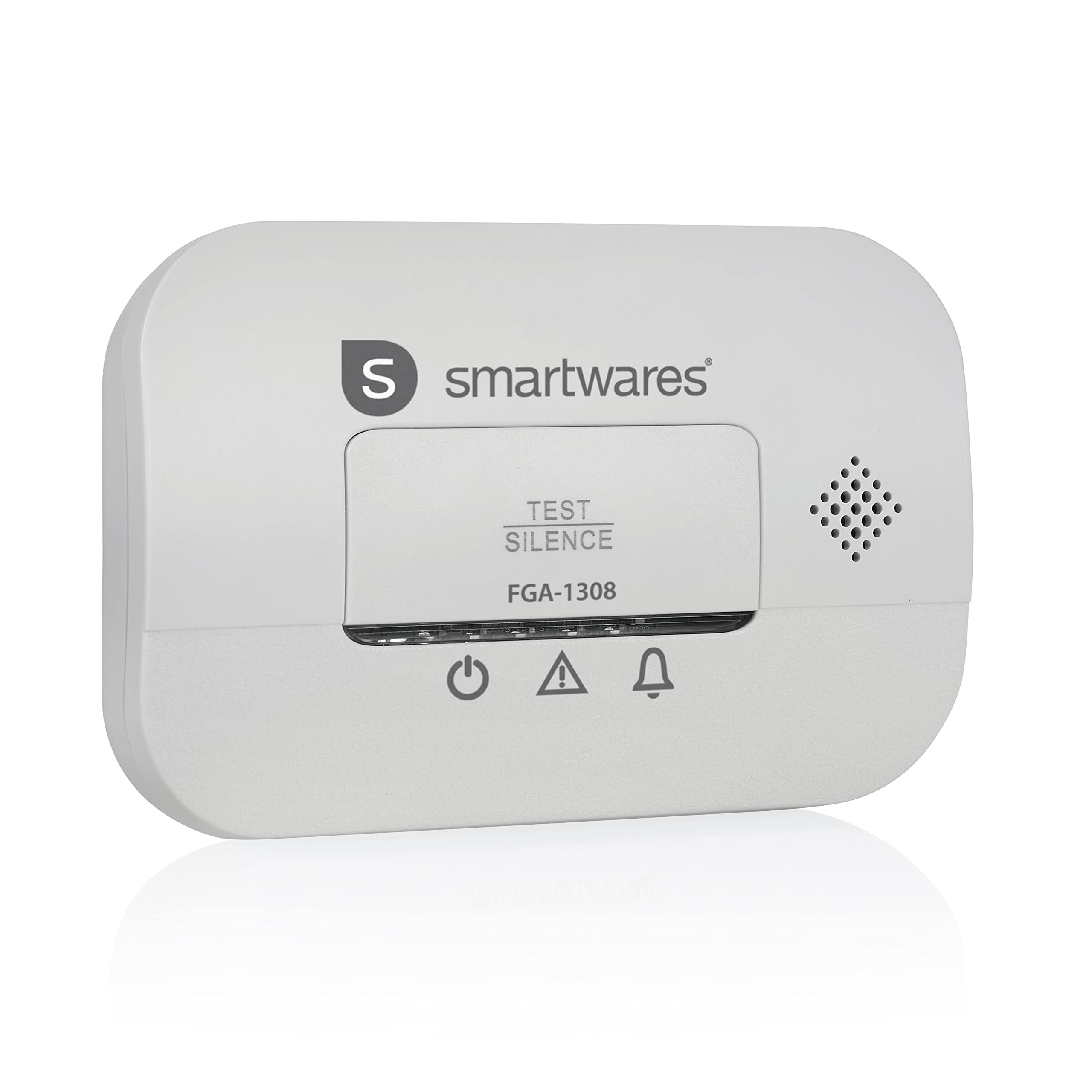 Smartwares FGA-13081FR Kohlenmonoxid-Detektor, NF-Zertifiziert – Sensor 10 Jahre – Batterien 3 Jahre – mit Kontrollleuchten und Testknopf