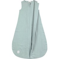 LÄSSIG Baby Sommerschlafsack ohne Ärmel Musselin Baumwolle GOTS zertifiziert/Muslin Baby Sleeping Bag GOTS silver grey, 62/68