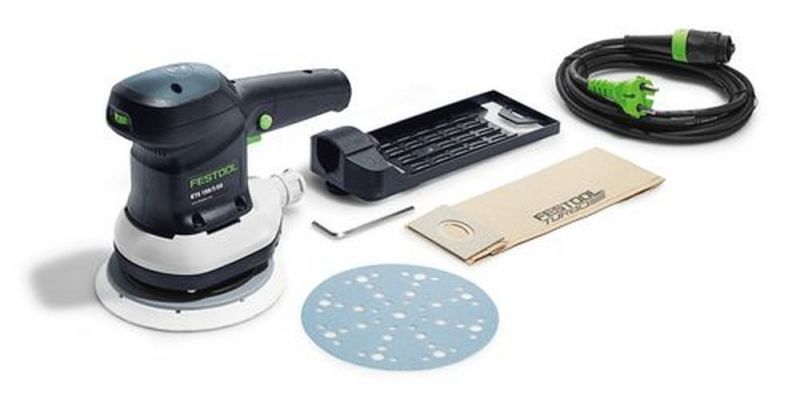 Festool Exzenterschleifer ETS150/3EQ 310W Herstellernr. 575023, Schwarz/Grün