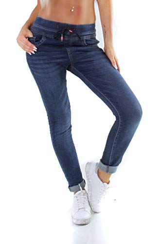 OSAB-Fashion 10425 Damen Jeans Hose Boyfriend Haremsjeans Gummibund Jogg-Style Pants Streetwear