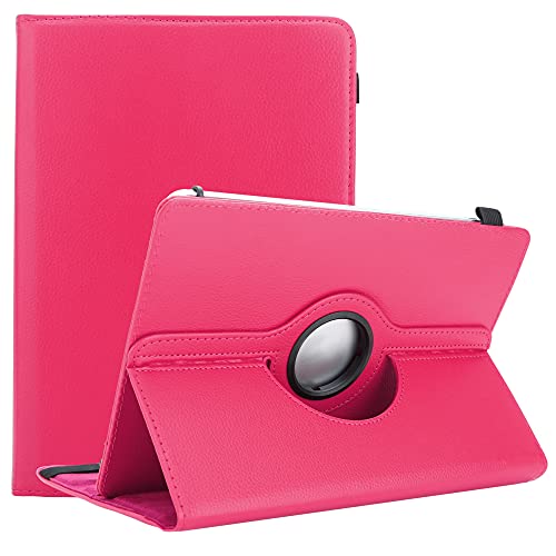 Cadorabo Hülle kompatibel mit Kindle FIRE HD 8 2017 2018 (7. und 8. Gen.) Tablethülle 360 Design aus Kunst Leder Klappbare Cover Hülle für Kindle FIRE HD 8 2017 2018 (7. und 8. Gen.) Tasche in Pink