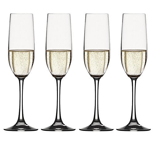 Spiegelau & Nachtmann, 4-teiliges Champagnerflöten-Set, Kristallglas, 258 ml, Vino Grande, 4510275