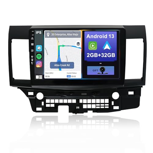 YUNTX Android 10 Autoradio Compatible Avec Mitsubishi Lancer (2010-2017)- GPS 2 Din - Caméra arrière et Canbus GRATUITES - Soutien DAB/Commande au Volant/Bluetooth/4G/WiFi/Bluetooth/Mirrorlink/Carplay