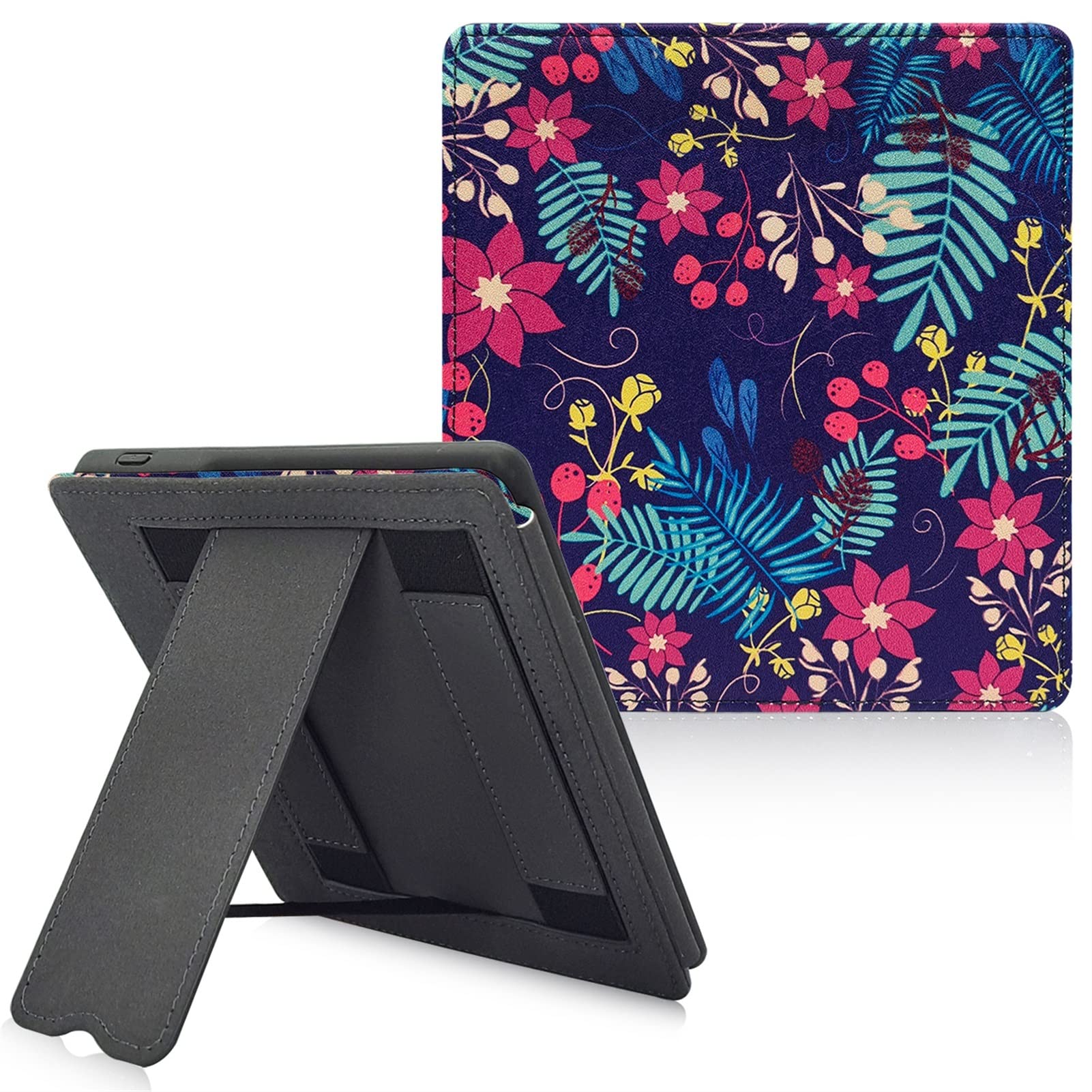 BAIJAC E-Buch Schutzhülle Stand Fall for Kindle Oasis (9./10. Gen, 2017/2019 Release), Deckung for Kindle Oasis 2/3 mit Auto Sleep Wake/Double Hand-Held Schlaf/Wach-Funktion (Color : Flower Cluster)