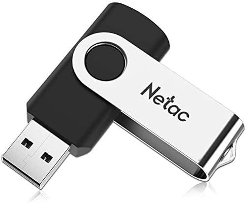 Netac 128 GB USB Stick USB 3.0 Flash Drive, bis zu 90 MB/s, Daumenlaufwerk für Datenspeicherung, Pen Drive mit Drehdesign, Memory Stick für Externe Speicherdaten/Computer/PC/Laptop/Sound