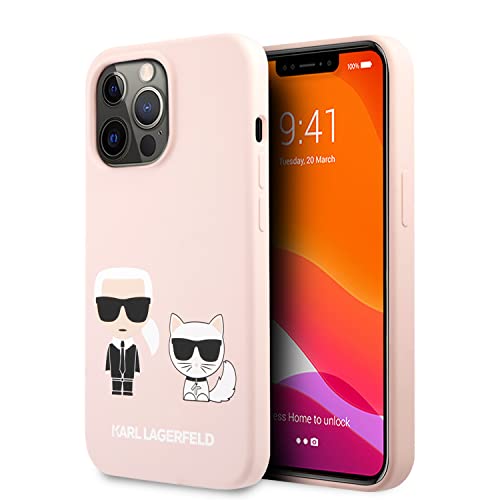 Karl Lagerfeld KLHCP13LSSKCI hülle für iPhone 13 Pro / 13 6,1" hardcase hell rosa/hell rosa Silicone Karl & Choupette