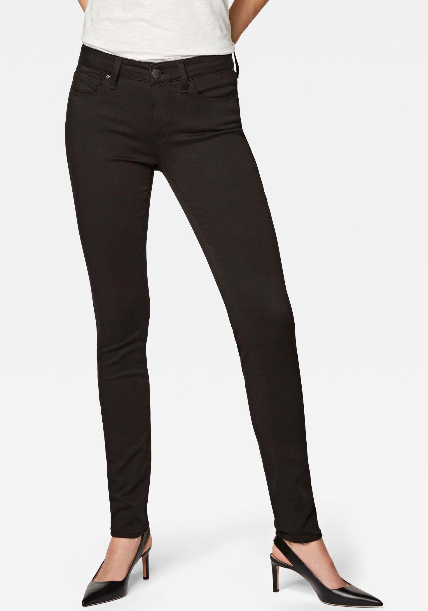 Mavi Damen ADRIANA Skinny Jeans, Schwarz (Double Black STR 14500), W25/L30 (Herstellergröße: 25/30)