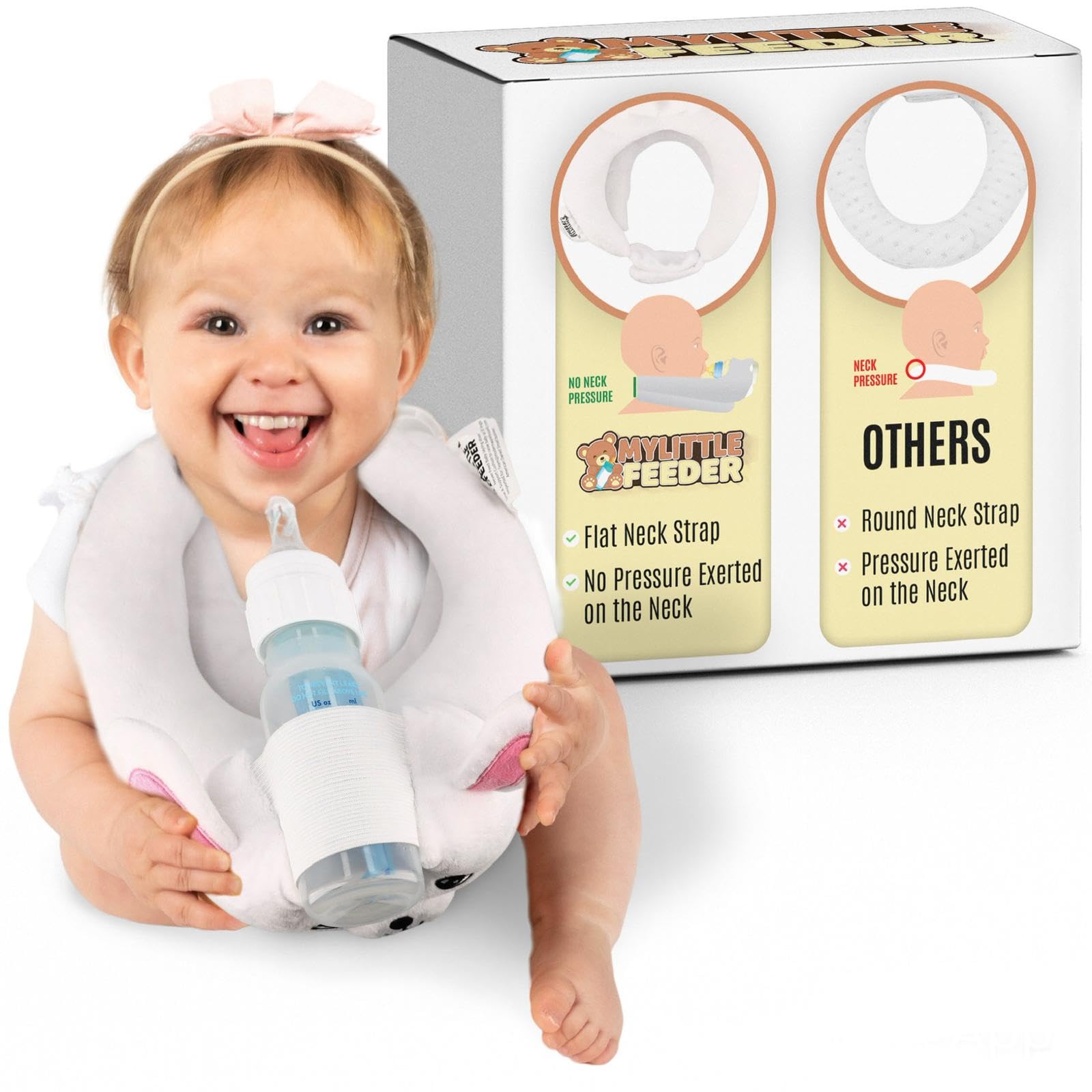 Babyflaschenhalter, verstellbare Stillkissen-Unterstützung, Neugeborenen-Essentials, Säuglingsflaschenfütterung, Baby-Essentials, freihändiger Flaschenhalter für Baby, Flaschenhalter für Baby (Hase)