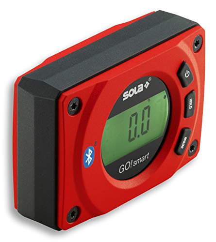 SOLA - GO! smart - Winkelmesser digital - mit Bluetooth - digitale Wasserwaage mit LCD - Fernsteuerung über Smartphone und App - Neigungsmesser magnetisch mit V-Nut - bevel box magnetic - IP54