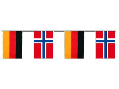 Flaggenfritze® Freundschaftskette Deutschland - Norwegen