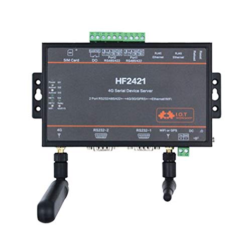 HF2421 4G Double Port Serial Server RS232 RS485 RS422 to Ethernet WiFi 4G 3G GPRS Network Converter
