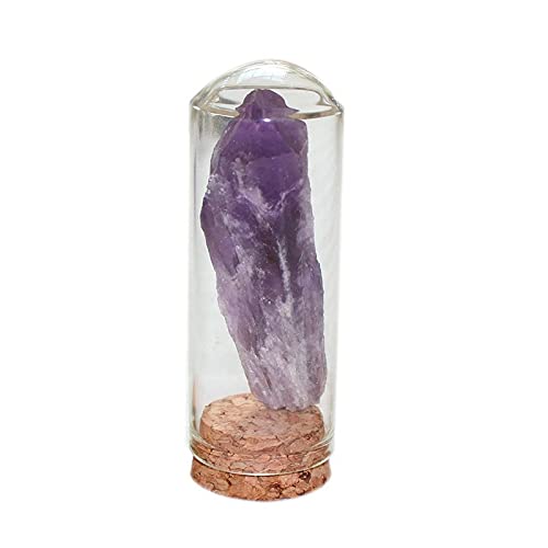 LiuliuBull 1 stück Natürlicher lila Kristallstein Amethyst Backbone Zepter Kristallglas Landschaftsflasche