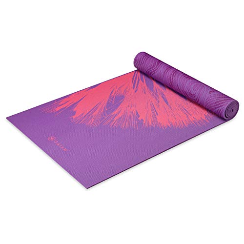 Gaiam Print Premium wendbar Yoga Matten, Gaiam, Dandelion Roar, 6 mm