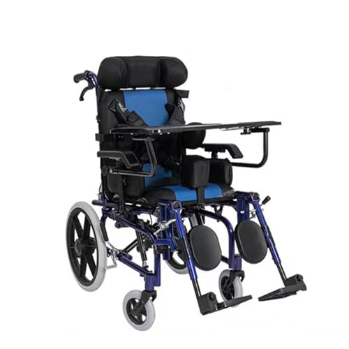 Outdoor Portable Rollstühle für Senioren Selbstfahrende Rollstuhl faltbar Langlebige Rollstuhl Outdoor Folding Convenient Scooter,Blue