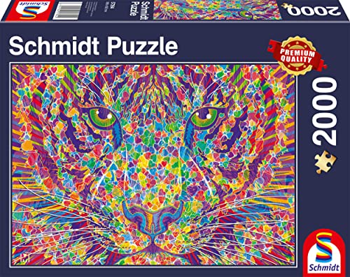 Schmidt Spiele 57394 Wild at Heart, Tiger, 2000 Teile Puzzle, Normal