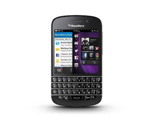 BlackBerry SQN-100-5-PRD-53241-004, Modell Q10, simlockfrei, QWERTY, 3,1 Display, 8 MP Kamera, 16 GB, 2 GB RAM, Schwarz