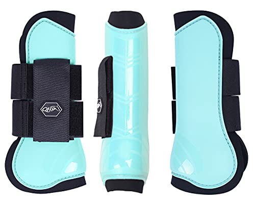 Equipride QHP Tendon Boots Pferde 14 tolle Farben Größe Sheland Pony Full (Voll/Cob, Ice Green)